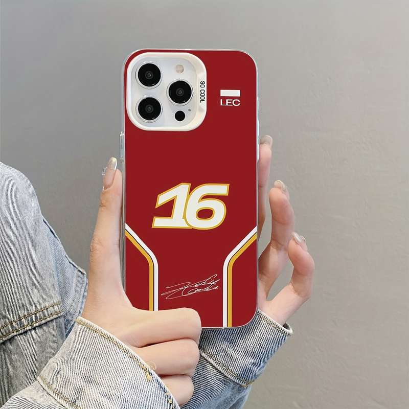 1Pc Mixed Color For iPhone 16 Pro Max Racing Driver No 16 Phone Case