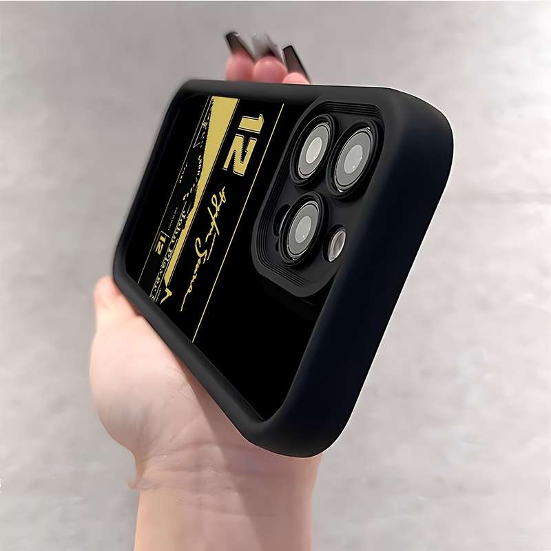 1Pc Black For iPhone 14 Plus Racing No 12 Driver Phone Case