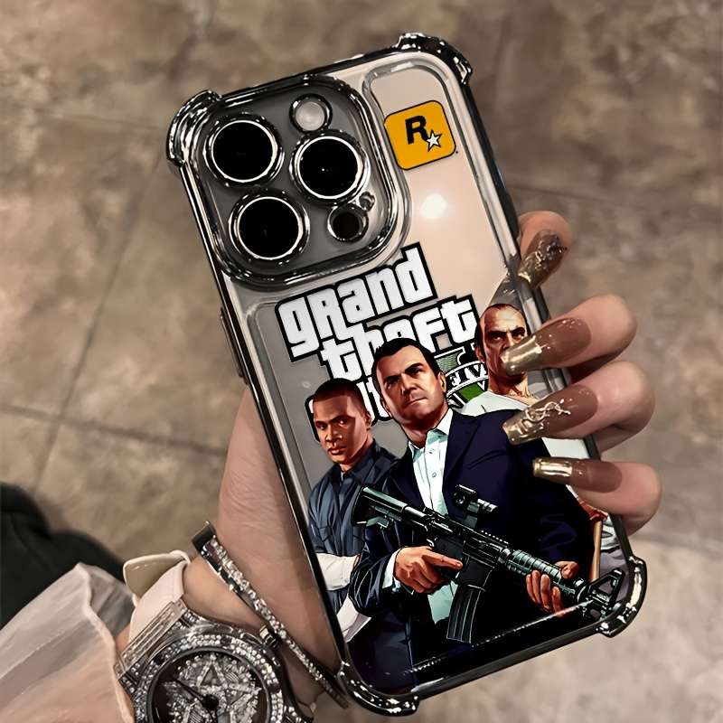 1Pc Mixed Color  For iPhone XR Game GTA R Stars Phone Case