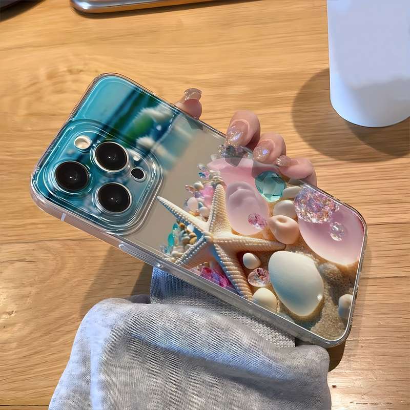 1Pc Mixed Color  For iPhone 15 Pentagram Pattern Phone Case