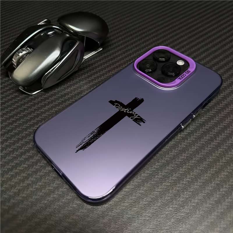 1Pc Mixed Color  For iPhone 7 Plus 8 Plus Cross Pattern Phone Case