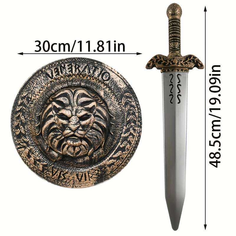 Toy Weapons Style Lion Shield Warrior Sword Set