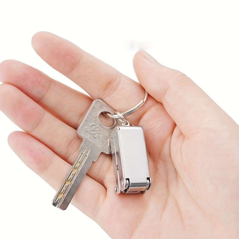 1pc Stainless Steel Precision Manicure Clippers Mini Folding Nail Clippers High-end Portable St