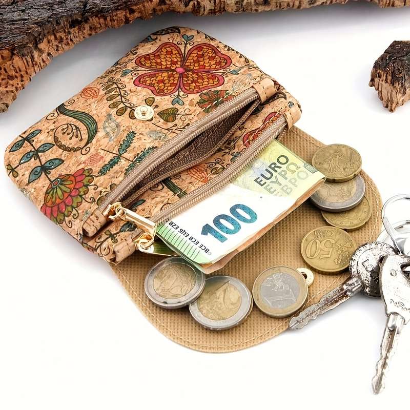 1pc Popular Folding Flip Coin Purse Keychain Coin Purse Women's Wallet Lightweight Multi-layer Zipp
