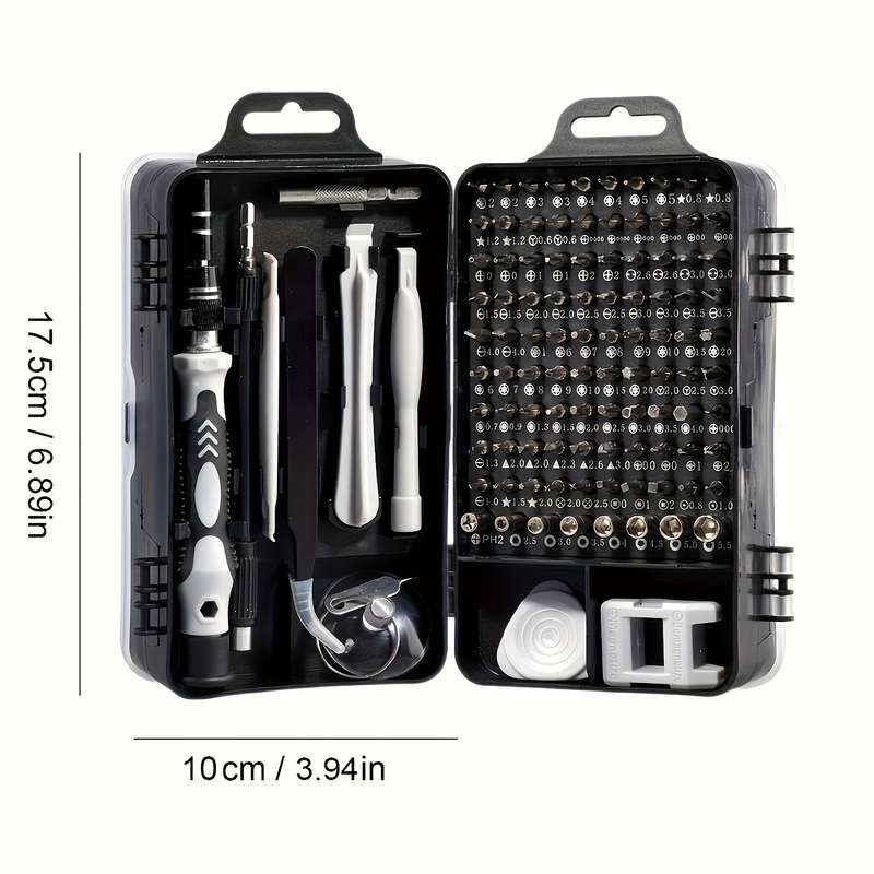 Screwdriver Bit Tool Set Color Black 132 In 1