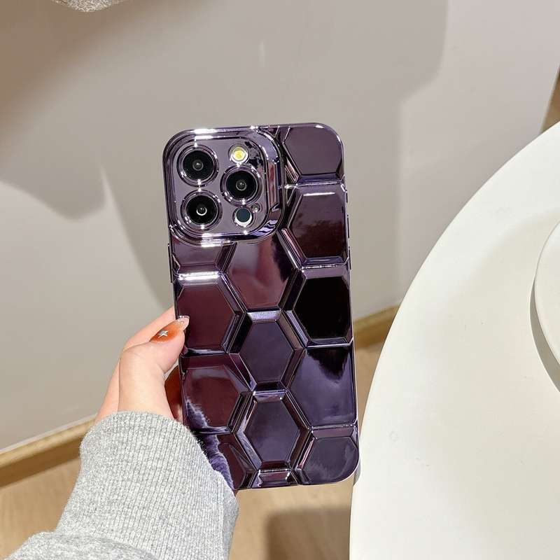 1Pc Golden For iPhone 7 Plus 8 Plus Textured Phone Case