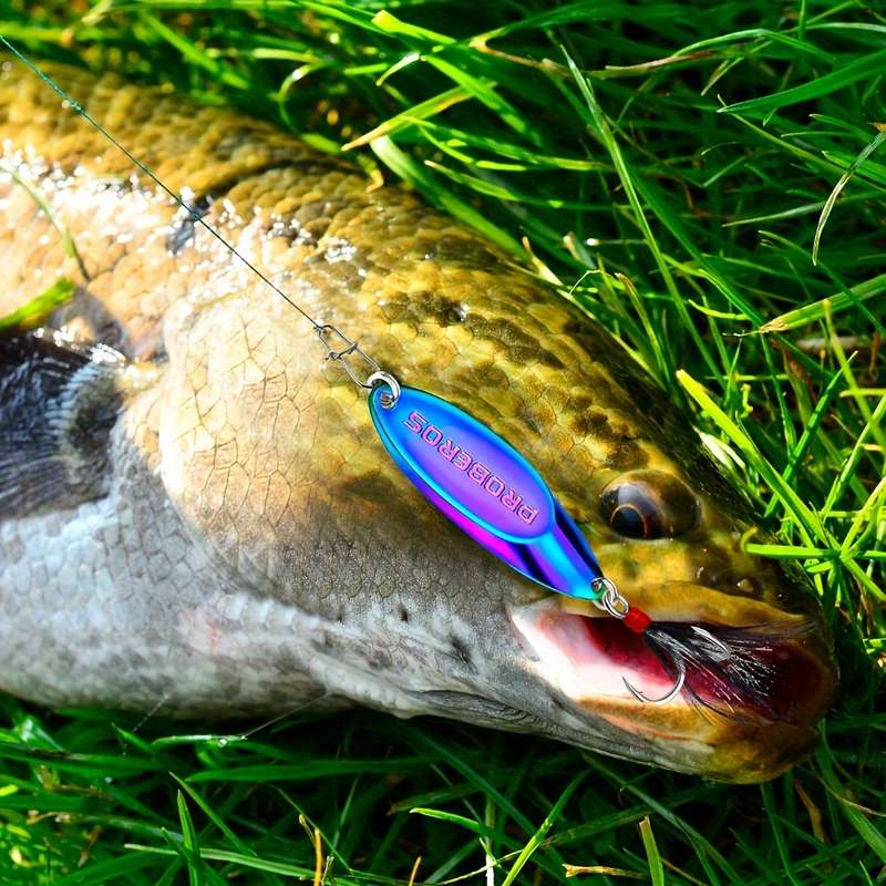 1pc 40g Proberos Premium Metal Fishing Spoon Lure with Dressed Hook