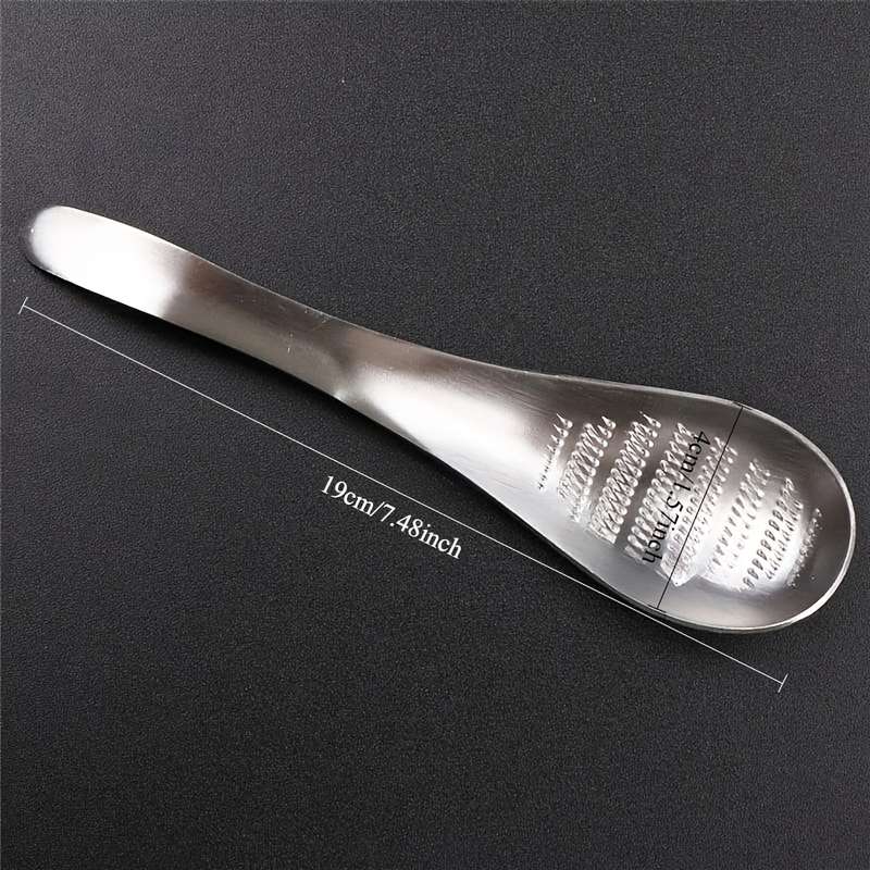 1pc Kitchen Tool Set Stainless Steel Spoon Design Ginger Garlic Wasabi Mustard Grater Multi-P