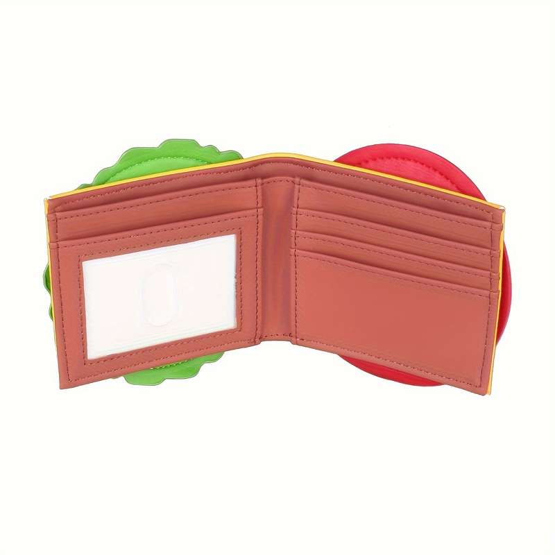 1pc Burger Shaped Cute Women'S Wallet Designer Men'S ID Card Holder