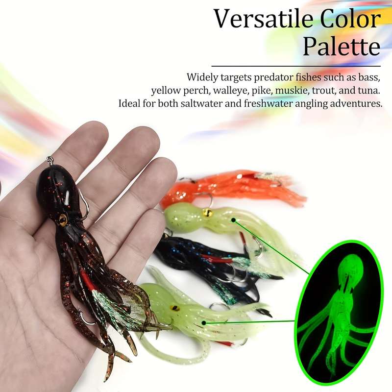 1pc Octopus Soft BaitFishing Lures for Bass Fishing Jig Head Swim Shad Lure