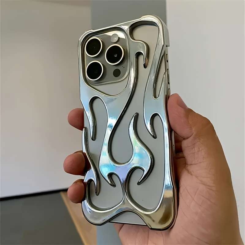 1Pc Silvery For iPhone 12 Phone Case Phone Cover
