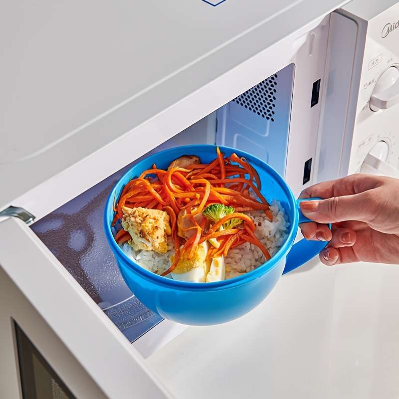 1pc Convenient Portable Sealed Instant Noodle Bowl Microwave Ramen Pot Instant Noodle Bowl C