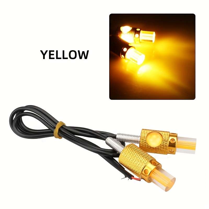 2pcs Car and Motorcycle Screw Lights Eagle Eye Stability Lights Neon Lights Extern
