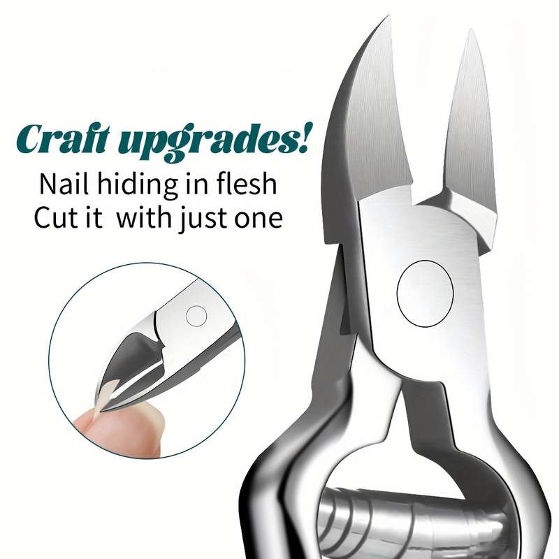 1pc Professional Thick Nail Clipper Set for Seniors Stainless Steel Odorless Toenail Care Ki