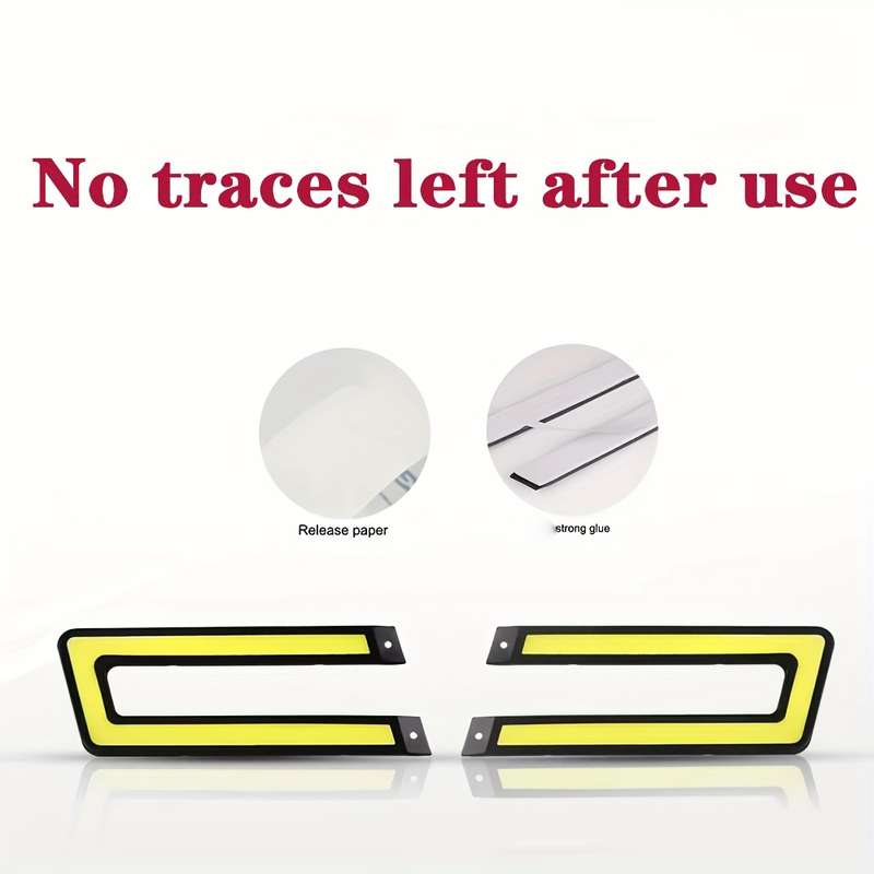 2pcs Car-Shaped COB LED Daytime Running Lights DC 12V High-Brightness LED DRL Exter