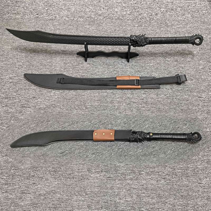 Toy Weapons Color Black Plastic Faucet Long Knife  Add  Display Stand  Add  Pu Leather Case