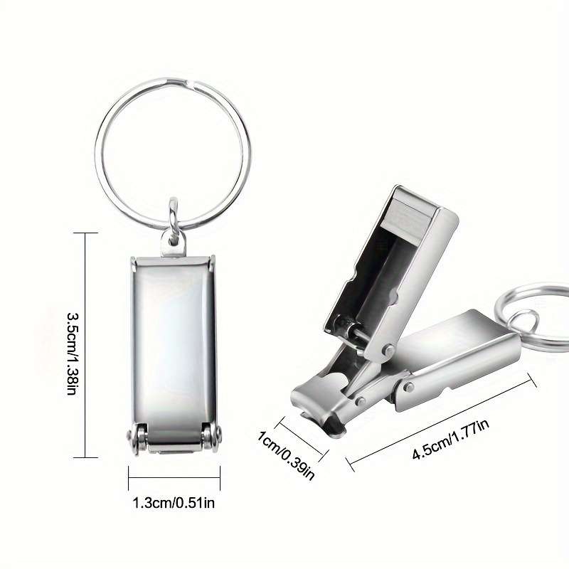 1pc Stainless Steel Precision Manicure Clippers Mini Folding Nail Clippers High-end Portable St