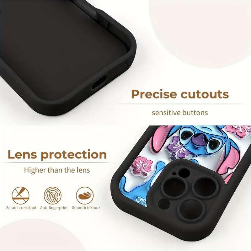 1Pc Black For iPhone 16 Pro Max Phone Case Phone Cover