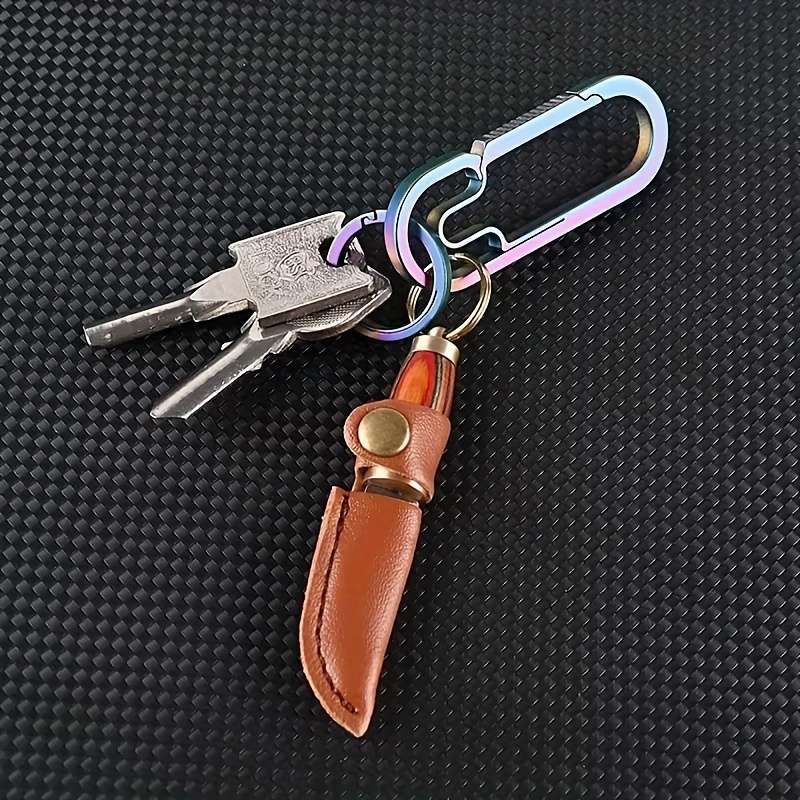 1pc Compact Brass  Wood Mini Pocket Knife with Sharp Stainless Steel Blade