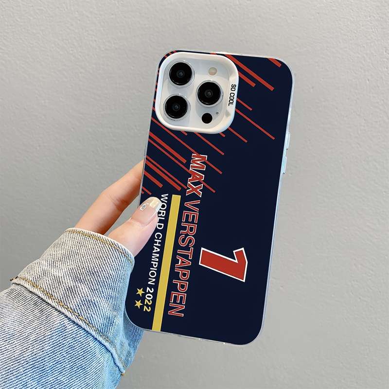 1Pc Mixed Color For iPhone 16 F1 Car Number 1 Design Phone Case