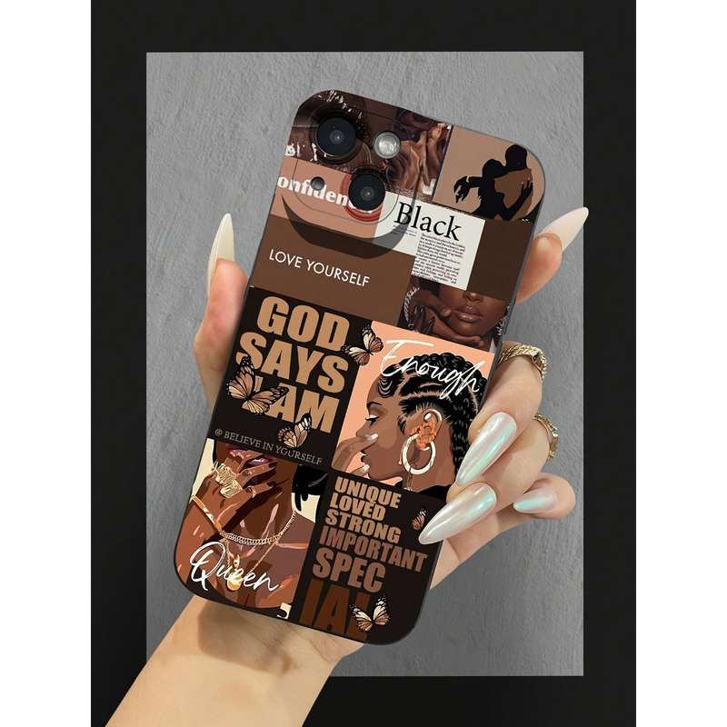 1Pc Black For iPhone 16 Phone Case Phone Cover