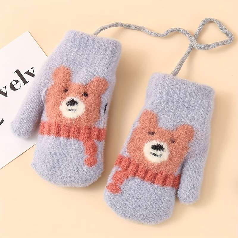 Winter Gloves Color A To Brown Size 1 To 3 Years Old