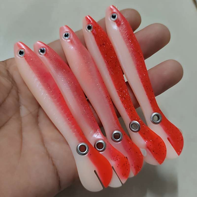 5pcs Bionic Soft Loach Fishing Lures Ultra-Realistic Artificial Baits with Soft Body for Minn