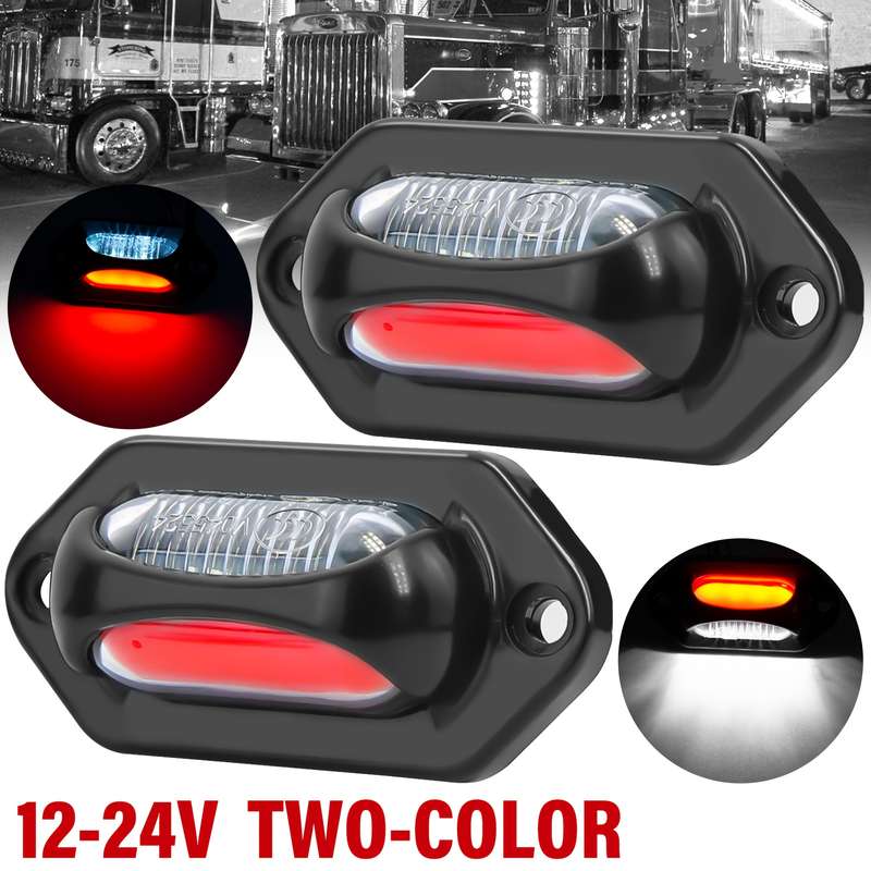 2pcs 8LED License Plate Light Truck RV Trailer Width Light Car Side Light 12-24V