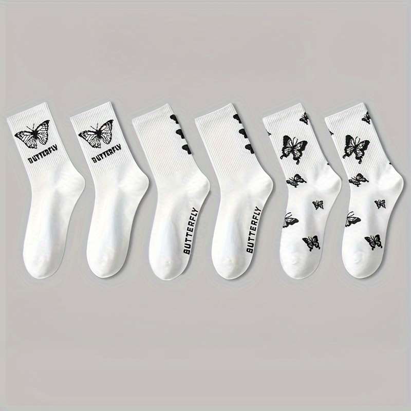 5 Pairs Mixed Color One Size High Elastic Socks