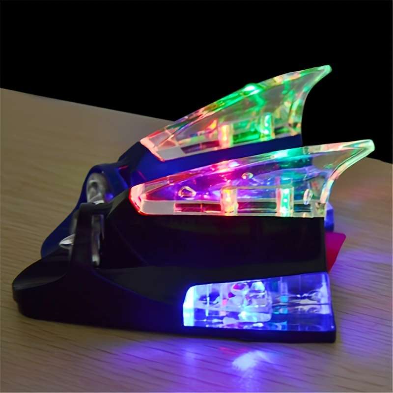 1pc Car Shark Fin Warning Light Wind Power LED Flashing Lamp for Car Antenna Signal f