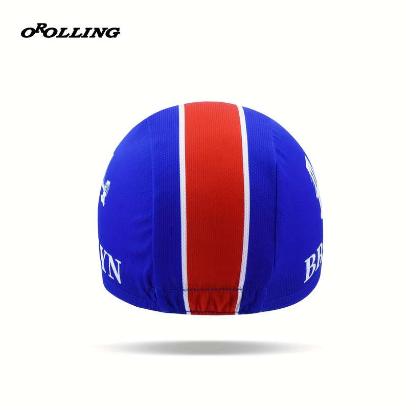 1pc Oscrolling Retro-Style Breathable Cycling Cap with UV Protection Colorful Striped Design Poly