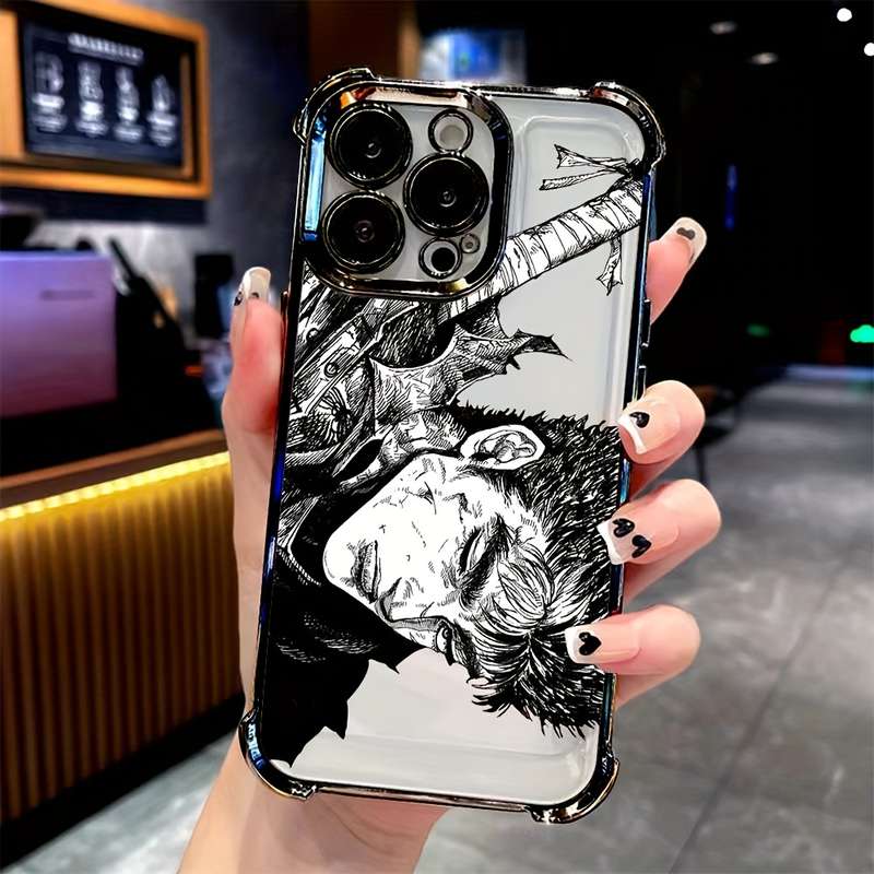 1Pc Mixed Color  For iPhone 16 Pro Max Dark Knight Pattern Phone Case