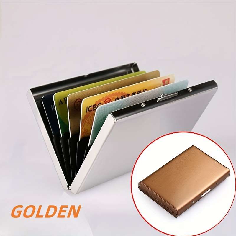 1pc A Card Holder Wallet Made of Thin Aluminum with a Minimalist Design Suitable for Pockets Unis