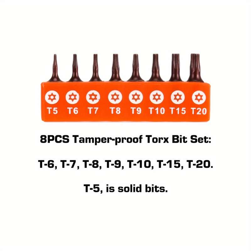 Screwdriver Bit Tool Set Size Tt5 Tt20