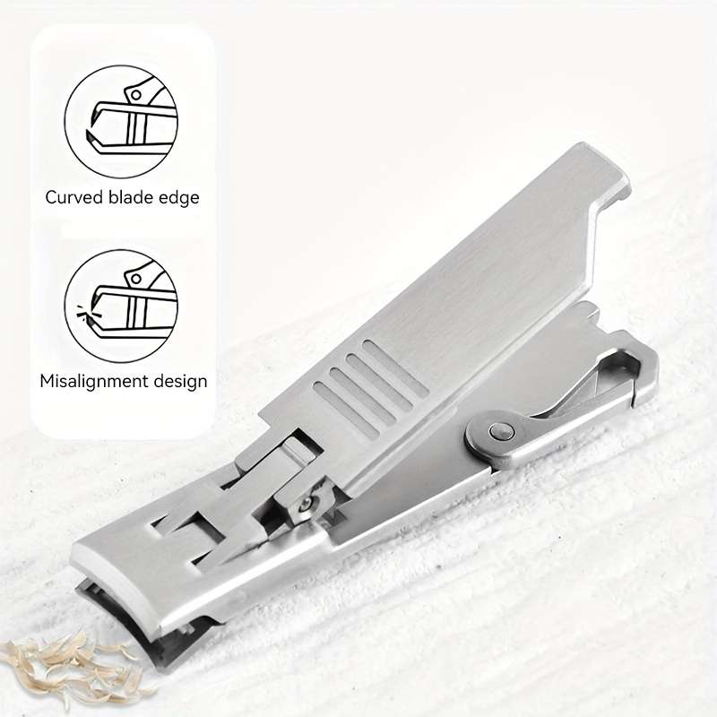 1pc Ultra-Thin Stainless Steel Nail Clippers with Keychain Portable Nail Clippers Modern Styl