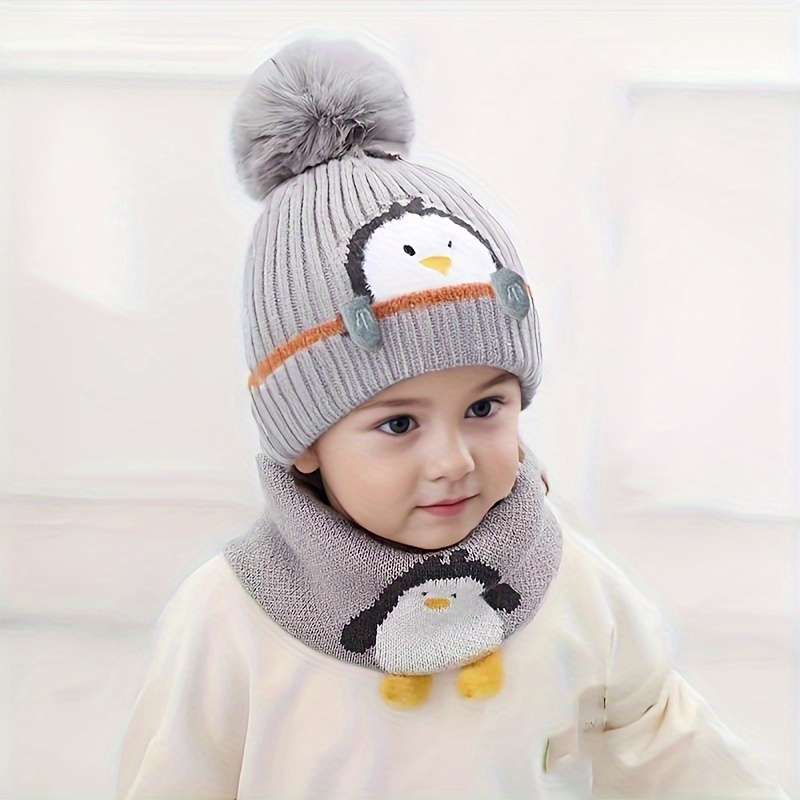 Winter Hat Color Little Penguin Logo Baby Hat   Khaki Size Recommended Age: 2 5 Years Old