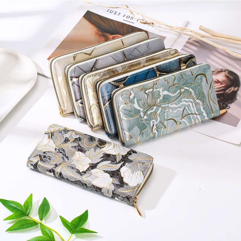 1pc Fashion Trend Women'S National Style Color Printing Coin Wallet 2025 Large Capacity Storage Bag