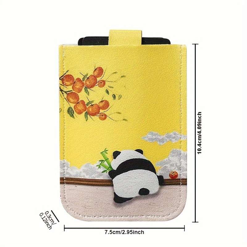 1pc Slim And Portable Credit Card Wallet With RFID Blocking Multiple Card Slots Cute Panda Design