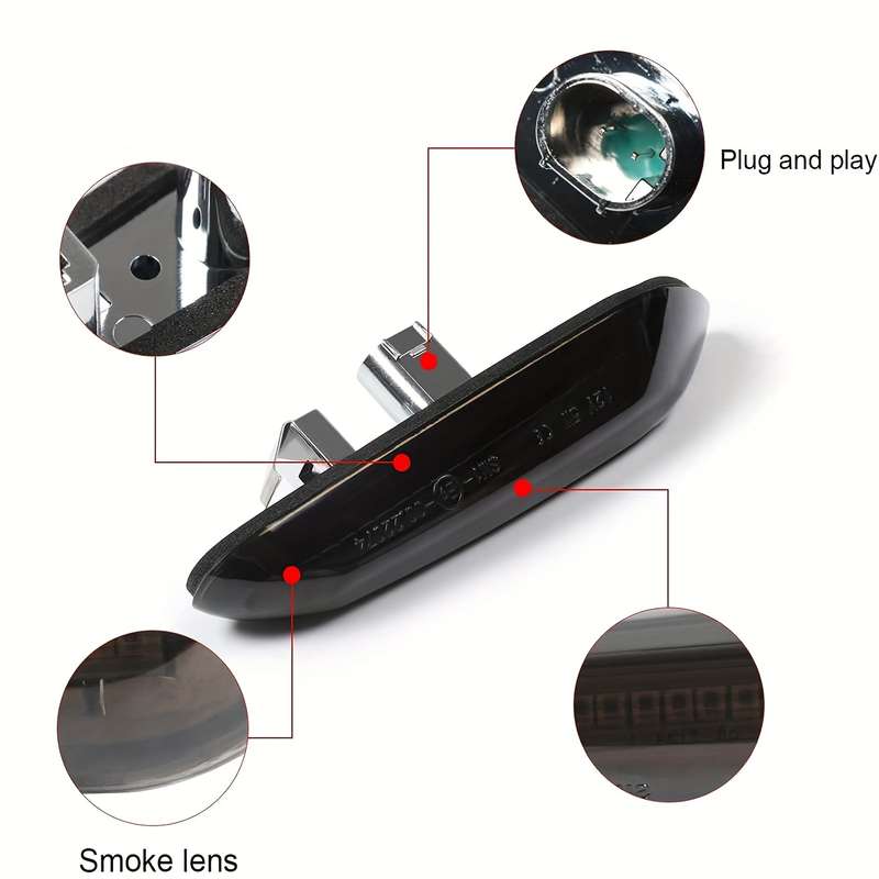 2pcs LED Dynamic Turn Signal Side Marker Sequential Flashing Lights for BMW E46 E36 E
