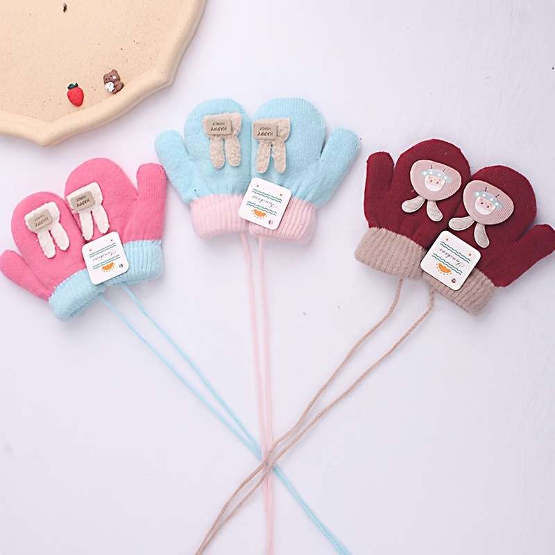 Winter Gloves Color Light Blue