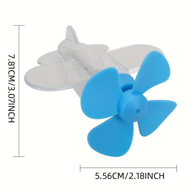 1pc LED Propeller Car Light Fit Blue & Red Neon Airplane-Inspired Design High B