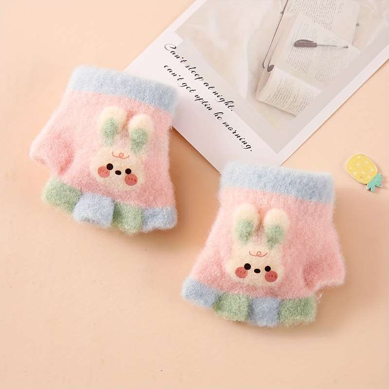 Winter Gloves Color Pink Size 6 To 24 Months