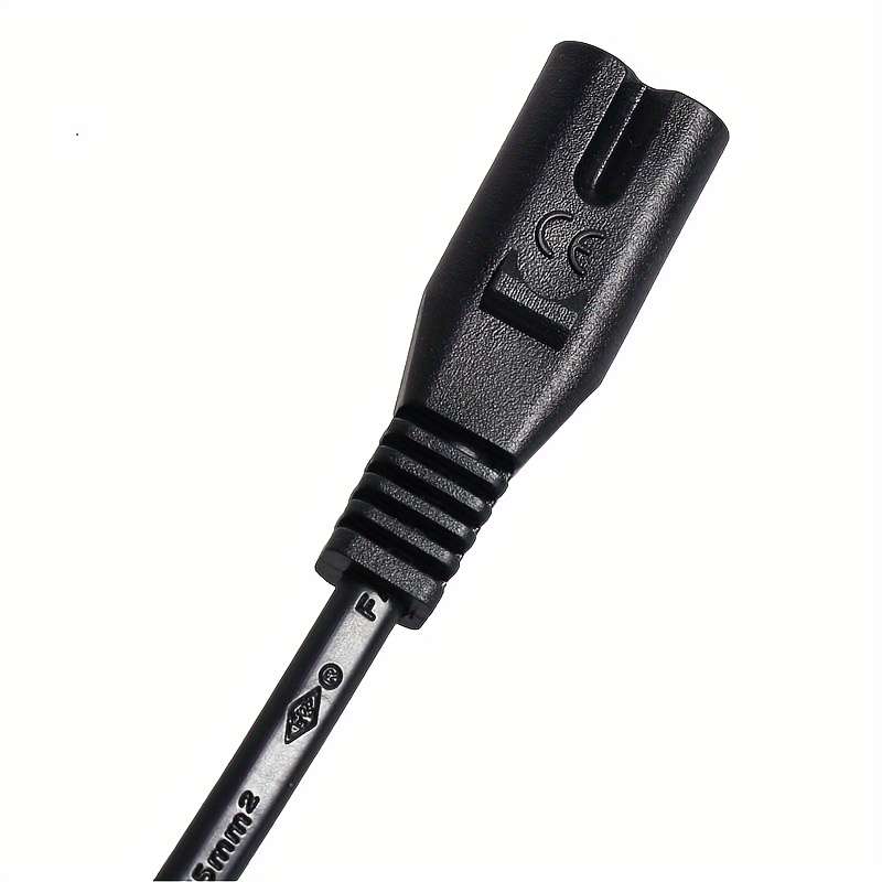 1pc 2.2m 8K Cable Mcbazel Power Cord with EU Plug C7 Dual Pole for PS5 PS4 PS3 Xbox Series B