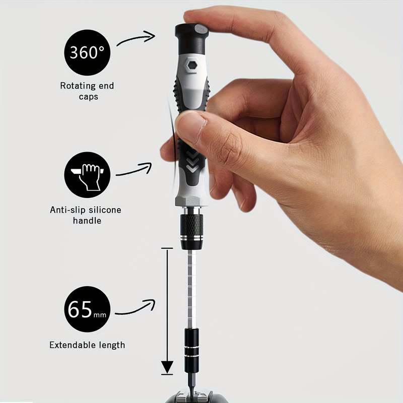 Screwdriver Bit Tool Set Color Black 132 In 1