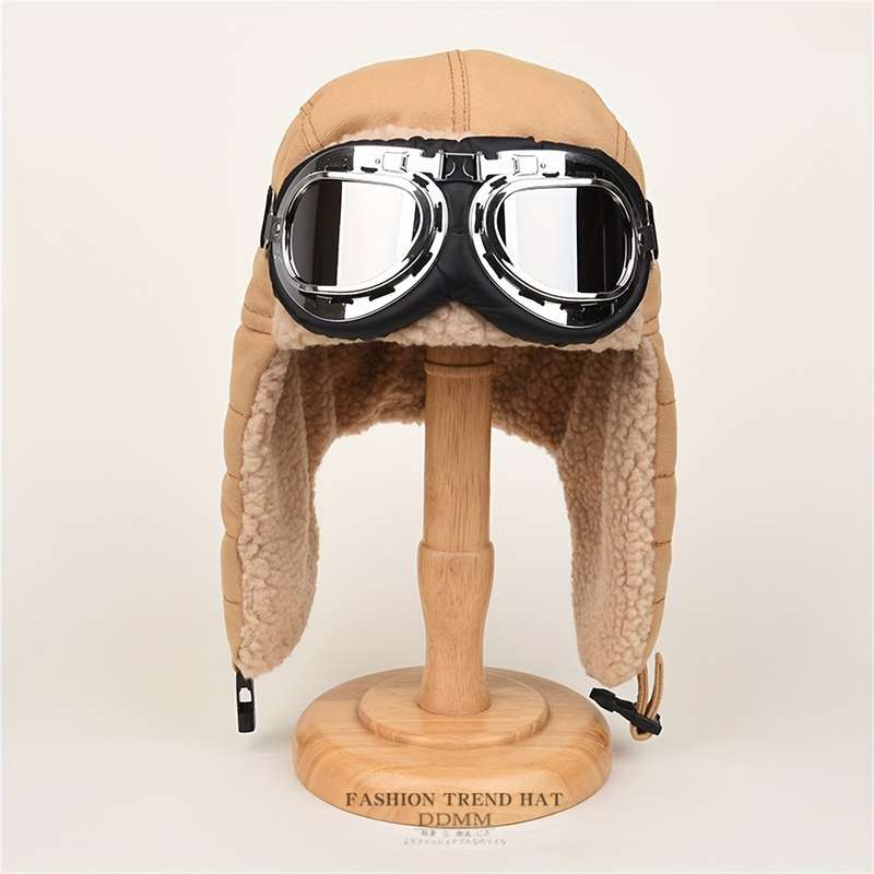 Winter Hat Color Army Green Add Glasses