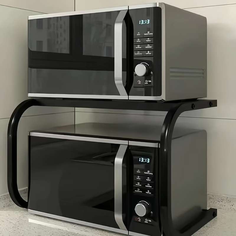 1pc Microwave oven storage rack kitchen multifunctional countertop oven rack household rice