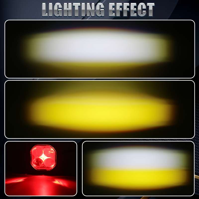 1pc Demon Eyes 2-inch LED Motorcycle Assist Light 12V 24V Pod Light for Car Truck 4X