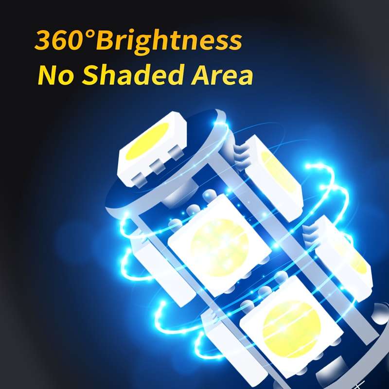 Two LED car turn signal lights T10 W5W with decoding high-brightness bulbs featuring