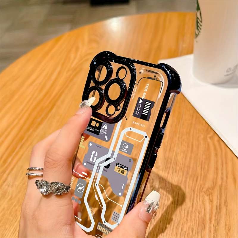 1Pc Mixed Color For iPhone 7 8 Mechanical Armor Line Phone Case