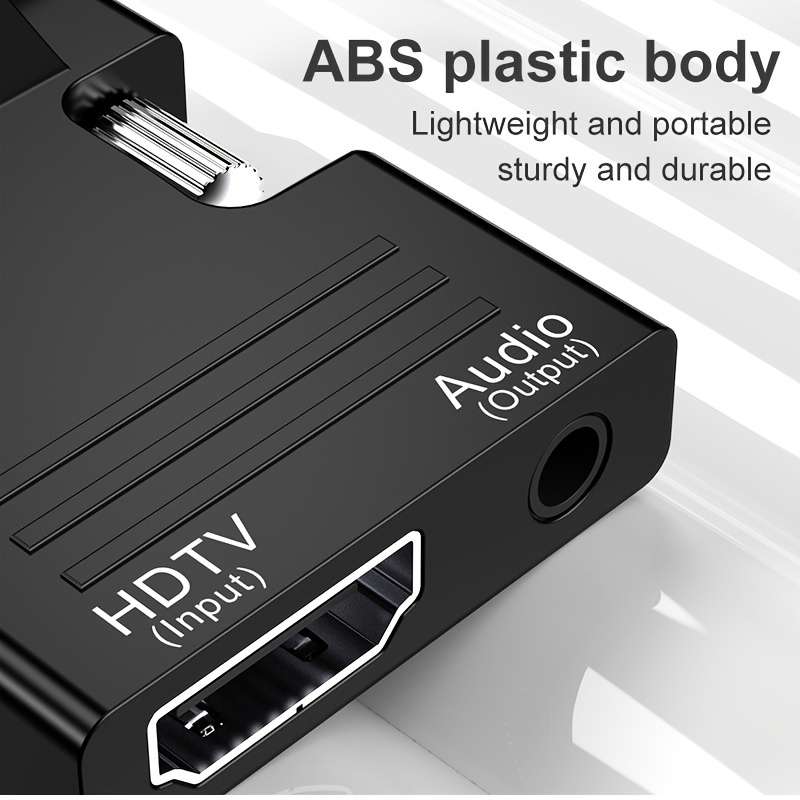 1pc HDTV to VGA Converter Adapter with Audio 1080p HD Video Dongle Active Female to Male VGA